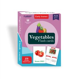 Clapjoy Vegetable Double Sided Flash Cards for Kids | Easy & Fun Way of Learning| Return Gift for Kids Ages 2-6 Years Old Boys and Girls