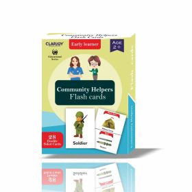 Clapjoy Community Helpers Double Sided Flash Cards for Kids | Easy & Fun Way of Learning| Return Gift for Kids Ages 2-6 Years Old Boys and Girls