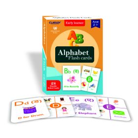 Clapjoy Alphabets  Double Sided Flash Cards for Kids | Easy & Fun Way of Learning| Return Gift for Kids Ages 2-6 Years Old Boys and Girls