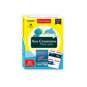 Clapjoy Sea Creatures Double Sided Flash Cards for Kids | Easy & Fun Way of Learning| Return Gift for Kids Ages 2-6 Years Old Boys and Girls