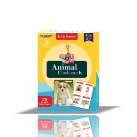 Clapjoy Animals Double Sided Flash Cards for Kids | Easy & Fun Way of Learning| Return Gift for Kids Ages 2-6 Years Old Boys and Girls