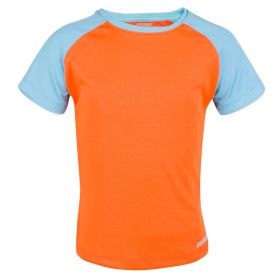 KASGO Girls Raglan Sleeve T-shirt-Orange-3-4 Years