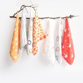 Yellow Doodle-Doodle Love - Organic Muslin Wipes (Set Of 7)