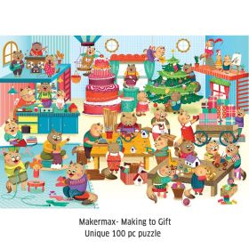 Chalk and Chuckles Makermax Cat 100 Piece Jigsaw Puzzle 