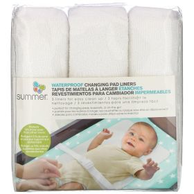 Summer Infant Change Pad Liners Diaper Changing Kits White Birth+ to 24M