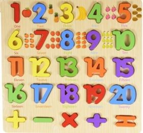 LazyToddler Number Learning Board Toy - Ideal for Early Educational Learning for Kindergarten Toddlers & Preschools(3D Numbers 1-20)