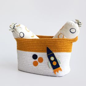 Yellow Doodle-Child Of The Universe- Cotton Rope Basket (Medium)