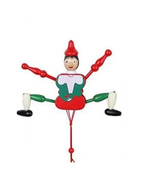 Desi Karigar Wooden Hanging Joker Toy - Red