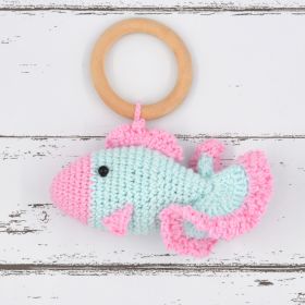 Love Crochet Art-Crochet Fish Rattle Cum Soft Toys - Pink