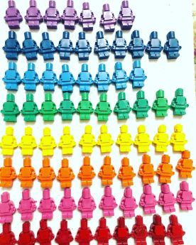 Peekado Crayons-Lego Man Crayon Set of 8