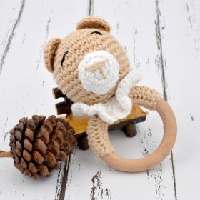 Love Crochet Art-Cotton Crochet Baby Handheld Bunny Bear Rattle - Skin