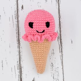 Love Crochet Art-Amigurumi Tiny Baby Ice Cream Cone - Pink