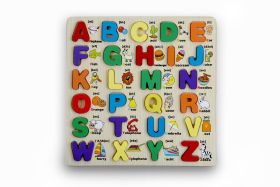 LazyToddler Alphabet Learning Board Toy - Ideal for Early Educational Learning for Kindergarten Toddlers & Preschools(3D Capital Alphabet)
