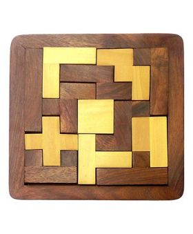 Desi Karigar Wood Jigsaw Puzzle - Brown