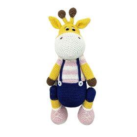 Happy Threads Handcrafted Amigurumi - Naughty Giraffe Pink