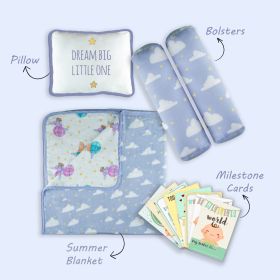 TINY SNOOZE-Mini Cot Bedding Set – Sky is the Limit