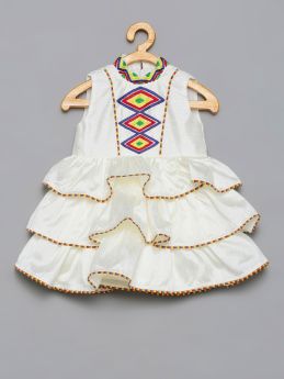 Tutus by Tutu-White Ruffle Tribal Dress
