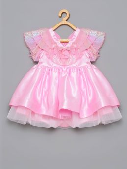 Tutus by Tutu-Pink Ruffle Holographic Dress-6-12 Months