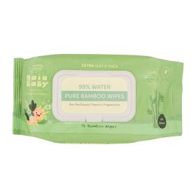 Gaia Baby Essentials 100% Pure Bamboo Fabric Wet Wipes, Toddler & Baby Wipes, 99 % Water Based Wipes, Biodegradable, Fragrance-free & Hypoallergenic for Sensitive Skin, 100% Pure Bamboo Fabric, 0% Synthetic Fabric, Right amount of Wetness