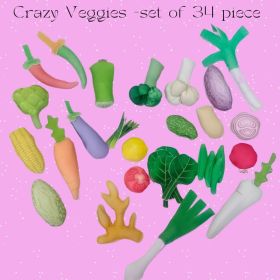 The Small Wonderland-Crazy Veggies - Play Vegetable Set (34 Pcs)