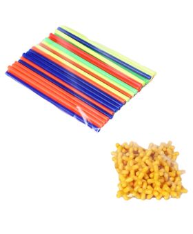 Kipa Gaming-Building Construction Puzzle Children's Puzzle Straw Blocks Pipette Stitching Assembly Straw Build Blocks Creative Toy