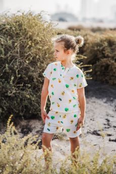 Tickle Tickle - Poppet Pear Organic Muslin Shorts and Tee Set