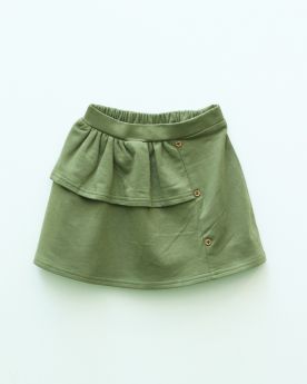 Earthytweens-Basil Green Mini Skirt