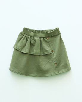 Earthytweens-Basil Green Mini Skirt-1-2 Years