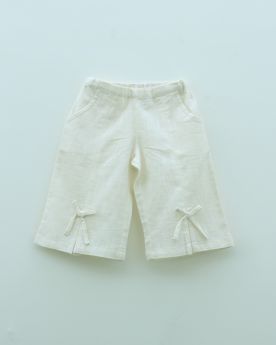 Earthytweens-Daisy White Bow Pants