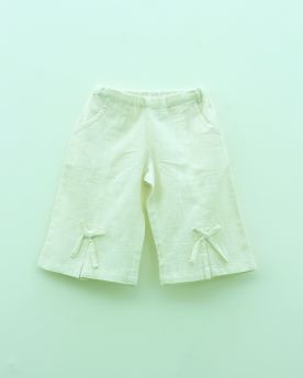 Earthytweens-Daisy White Bow Pants-1-2 Years