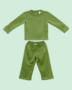 Earthytweens-Green Bee Kids Nightwear-1-2 Years