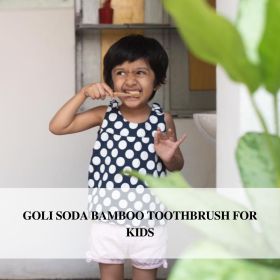Goli Soda - Kids Toothbrush - Pack of 1 - Brush With Bamboo - Biodegradable / Eco Friendly / USDA Certified Biobased Product-GSBR002x2