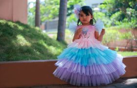 Tutus by Tutu-Ice Cream Candy multi color theme party gown