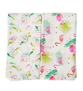 Lil amigos nest Printed Multipurpose Swaddles for New Born Baby, Soft Cotton Muslin, 100% Organic Baby wrap, Unisex Collection for 0-24 Months Baby, Baby Shower Gift (Multicolour, 100x100cm)