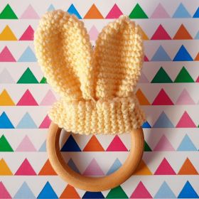 Little Ok-Bunny Ear Shapes Crochet Teether (Yellow) 