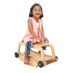 Little Ok-3-in-1 Wooden Rock & Roller for toddlers
