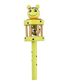 Desi Karigar Wooden rattle Toy (Colour May Vary)