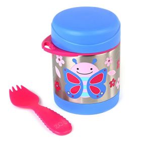 Skip Hop Zoo Insulated Little Kid Food Jar
 SS Container  Butterfly 3Y to 6Y