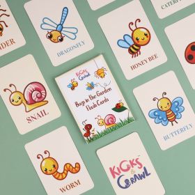 Kicks and Crawl- Bugs in the Garden Flashcards 