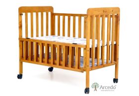 Arcedo-Florence Wooden Baby Cot-Honey