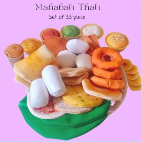 The Small Wonderland-Mahabali Thali - South Indian Food Play Toys (33 Pcs) 