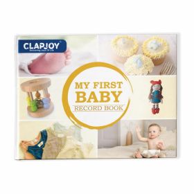 Clapjoy My First Baby Record Book Newborn Journal Gift For Expecting Parents and Baby Shower