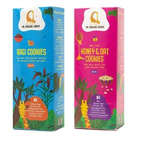 The Growing Giraffe Ragi Cookies + Honey and Oat Cookies Combo Pack (200 gm each)
