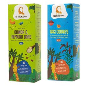The Growing Giraffe Quinoa Almond Bars + Ragi Cookies Combo Pack (200 gm each)