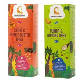 The Growing Giraffe Cacao and Peanut Butter + Quinoa Almond Bars Combo Pack (200 gm each)