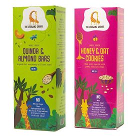 The Growing Giraffe Quinoa Almond Bars + Honey and Oat Cookies Combo Pack (200 gm each)