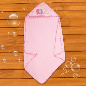 Baby Moo Elephant Love Pink Hooded Towel-5258KM-PINK