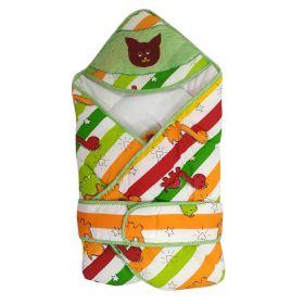 Love Baby-Love Baby Cotton Blanket cum Dryrobe - 565 Green P6