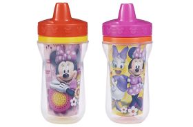 The First Years Insulated 9 oz Sippy Cup 2Pk - Colour Changing Red & Purple