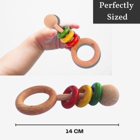 GIFT EQUALS LOVE LLP-Wooden Handcreafted Baby RATTLE SET OF 2 Toy for Kids Vegetable Colored safe